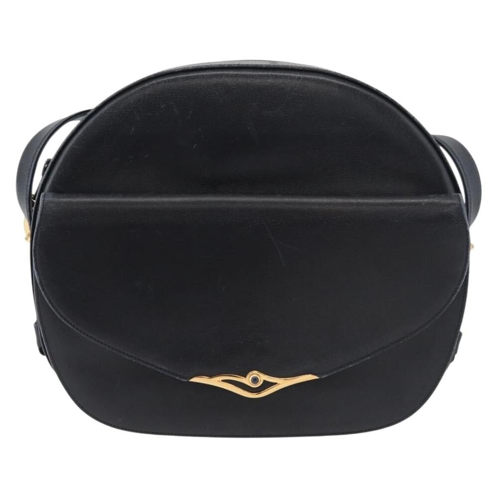 Cartier Leather Shoulder Bag Navy